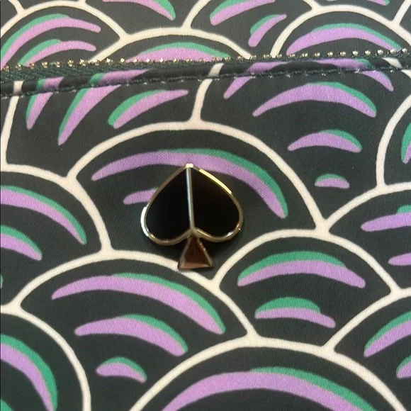 Kate Spade Purple and Black Backpack with Scallop Design - Picture 5 of 11